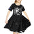 Custom Aotearoa Ice Hockey Kid Short Sleeve Dress NZ Tiki Mascot - Maori Pattern