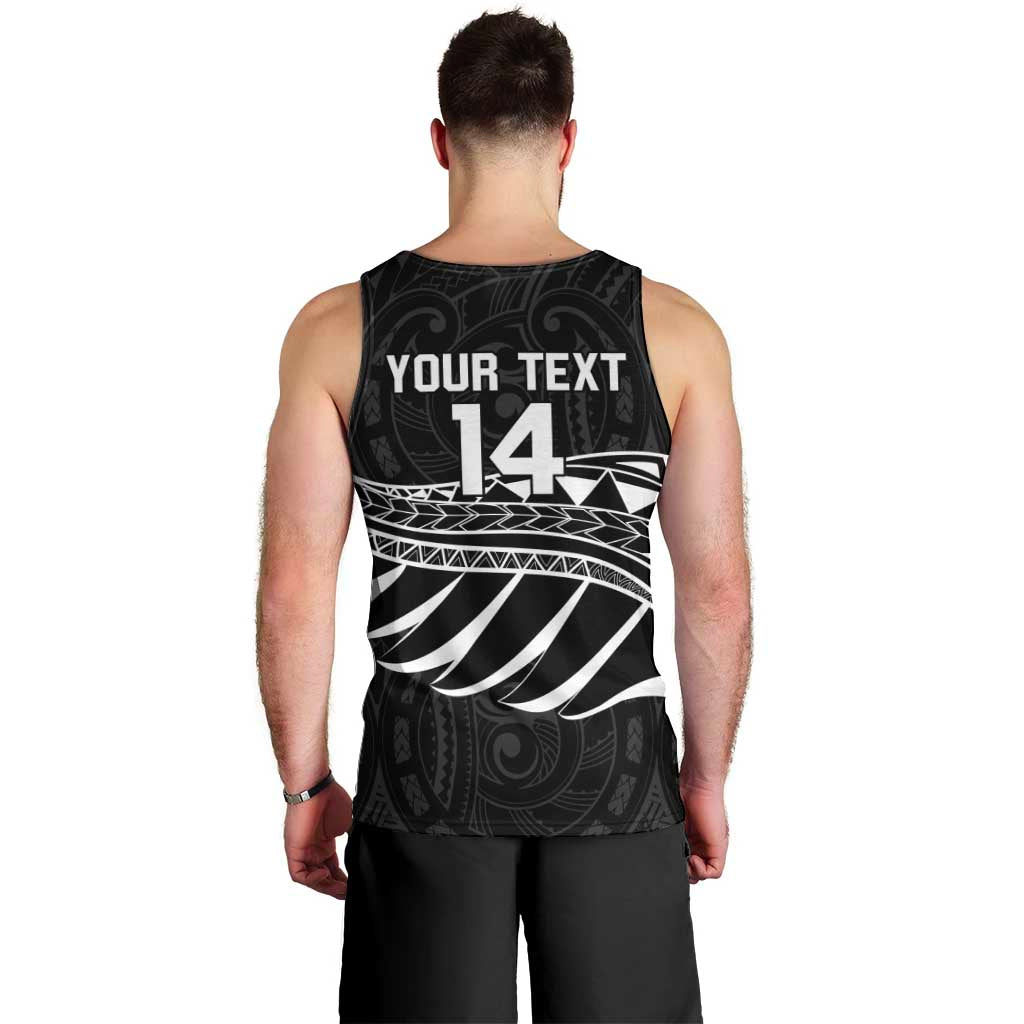 Custom Aotearoa Ice Hockey Men Tank Top NZ Tiki Mascot - Maori Pattern