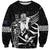 Custom Aotearoa Ice Hockey Sweatshirt NZ Tiki Mascot - Maori Pattern