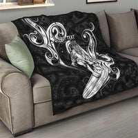 Personalised New Zealand Surfing Quilt Aotearoa Maori Tiki Haka