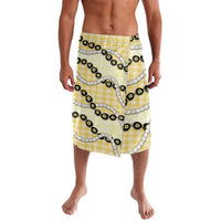 Yellow Palaka Hawaii Lavalava Kukui Nut Pikake Lei Hawaiian Tapa Pattern - Polynesian Pride