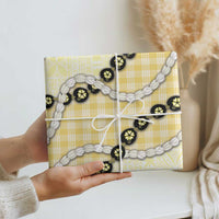 Yellow Palaka Hawaii Wrapping Paper Kukui Nut Pikake Lei Hawaiian Tapa Pattern - Polynesian Pride