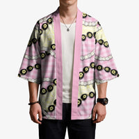 Pink Palaka Hawaii Kimono Kukui Nut Pikake Lei Hawaiian Tapa Pattern - Polynesian Pride
