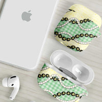 Green Palaka Hawaii AirPods Case Kukui Nut Pikake Lei Hawaiian Tapa Pattern - Polynesian Pride