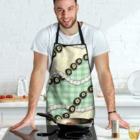 Green Palaka Hawaii Apron Kukui Nut Pikake Lei Hawaiian Tapa Pattern - Polynesian Pride