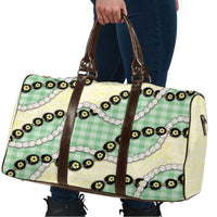 Green Palaka Hawaii Travel Bag Kukui Nut Pikake Lei Hawaiian Tapa Pattern - Polynesian Pride