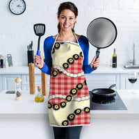 Red Palaka Hawaii Apron Kukui Nut Pikake Lei Hawaiian Tapa Pattern - Polynesian Pride