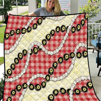 Red Palaka Hawaii Quilt Kukui Nut Pikake Lei Hawaiian Tapa Pattern - Polynesian Pride