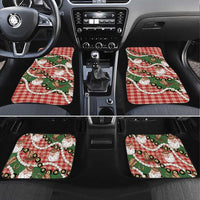 Cowboy Hawaii Mele Kalikimaka Car Mats Paniolo Kukui Nut Pikake Lei Red Version - Polynesian Pride