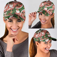 Cowboy Hawaii Mele Kalikimaka Classic Cap Paniolo Kukui Nut Pikake Lei Red Version - Polynesian Pride
