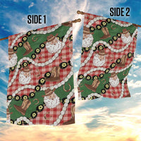 Cowboy Hawaii Mele Kalikimaka Garden Flag Paniolo Kukui Nut Pikake Lei Red Version - Polynesian Pride