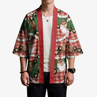 Cowboy Hawaii Mele Kalikimaka Kimono Paniolo Kukui Nut Pikake Lei Red Version - Polynesian Pride