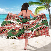 Cowboy Hawaii Mele Kalikimaka Sarong Paniolo Kukui Nut Pikake Lei Red Version - Polynesian Pride