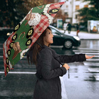 Cowboy Hawaii Mele Kalikimaka Umbrella Paniolo Kukui Nut Pikake Lei Red Version - Polynesian Pride