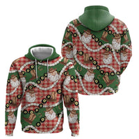 Cowboy Hawaii Mele Kalikimaka Zip Hoodie Paniolo Kukui Nut Pikake Lei Red Version - Polynesian Pride