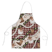 Cowboy Hawaii Mele Kalikimaka Apron Paniolo Kukui Nut Pikake Lei Burgundy Version - Polynesian Pride