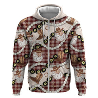 Cowboy Hawaii Mele Kalikimaka Hoodie Paniolo Kukui Nut Pikake Lei Burgundy Version - Polynesian Pride