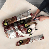 Cowboy Hawaii Mele Kalikimaka Umbrella Paniolo Kukui Nut Pikake Lei Burgundy Version - Polynesian Pride