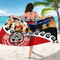 New Zealand Waitangi And ANZAC Day Sarong Aotearoa Maori Tiki With Last Post