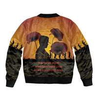 Tokelau ANZAC Day Bomber Jacket Camouflage With Poppies Lest We Forget LT14 - Polynesian Pride
