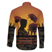 Tokelau ANZAC Day Family Matching Tank Maxi Dress and Hawaiian Shirt Camouflage With Poppies Lest We Forget LT14 - Polynesian Pride