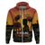 Tokelau ANZAC Day Hoodie Camouflage With Poppies Lest We Forget LT14 Zip Hoodie Yellow - Polynesian Pride