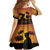 Tokelau ANZAC Day Kid Short Sleeve Dress Camouflage With Poppies Lest We Forget LT14 - Polynesian Pride