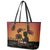 Tokelau ANZAC Day Leather Tote Bag Camouflage With Poppies Lest We Forget LT14 - Polynesian Pride