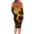 Tokelau ANZAC Day Long Sleeve Bodycon Dress Camouflage With Poppies Lest We Forget LT14 - Polynesian Pride