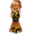 Tokelau ANZAC Day Mermaid Dress Camouflage With Poppies Lest We Forget LT14 - Polynesian Pride