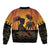 Tokelau ANZAC Day Sleeve Zip Bomber Jacket Camouflage With Poppies Lest We Forget LT14 - Polynesian Pride