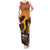 Tokelau ANZAC Day Tank Maxi Dress Camouflage With Poppies Lest We Forget LT14 Women Yellow - Polynesian Pride