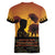 Tokelau ANZAC Day Women V Neck T Shirt Camouflage With Poppies Lest We Forget LT14 - Polynesian Pride