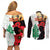 Norfolk Island ANZAC Day Couples Matching Off Shoulder Short Dress and Long Sleeve Button Shirt Pine Tree With Poppies Lest We Forget LT14 - Polynesian Pride
