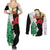 Norfolk Island ANZAC Day Couples Matching Summer Maxi Dress and Long Sleeve Button Shirt Pine Tree With Poppies Lest We Forget LT14 - Polynesian Pride