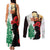 Norfolk Island ANZAC Day Couples Matching Tank Maxi Dress and Long Sleeve Button Shirt Pine Tree With Poppies Lest We Forget LT14 - Polynesian Pride