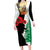 Norfolk Island ANZAC Day Family Matching Long Sleeve Bodycon Dress and Hawaiian Shirt Pine Tree With Poppies Lest We Forget LT14 Mom's Dress White - Polynesian Pride