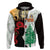 Norfolk Island ANZAC Day Hoodie Pine Tree With Poppies Lest We Forget LT14 Zip Hoodie White - Polynesian Pride