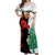 Norfolk Island ANZAC Day Off Shoulder Maxi Dress Pine Tree With Poppies Lest We Forget LT14 Women White - Polynesian Pride