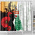 Norfolk Island ANZAC Day Shower Curtain Pine Tree With Poppies Lest We Forget LT14 - Polynesian Pride