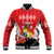 Tonga ANZAC Day Baseball Jacket Camouflage With Poppies Lest We Forget LT14 Unisex Red - Polynesian Pride