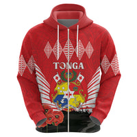 Tonga ANZAC Day Hoodie Camouflage With Poppies Lest We Forget LT14 - Polynesian Pride