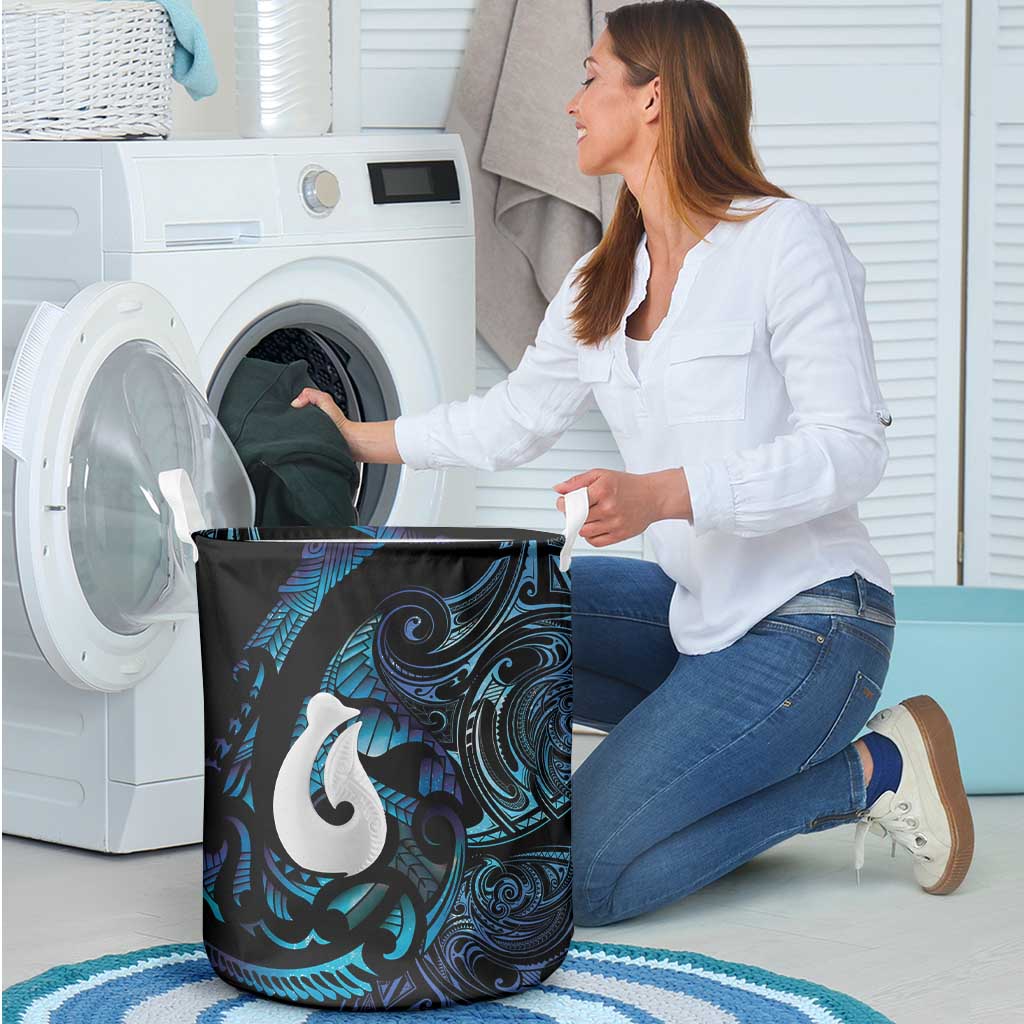 Hei Matau New Zealand Matariki Laundry Basket NZ Fish Hook Maori Art LT14 - Polynesian Pride