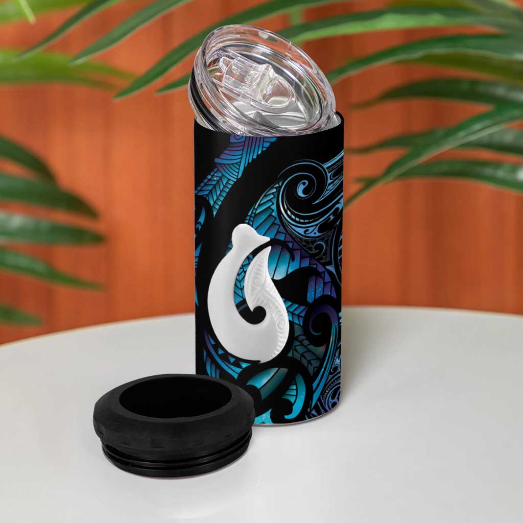 Hei Matau New Zealand Matariki 4 in 1 Can Cooler Tumbler NZ Fish Hook Maori Art