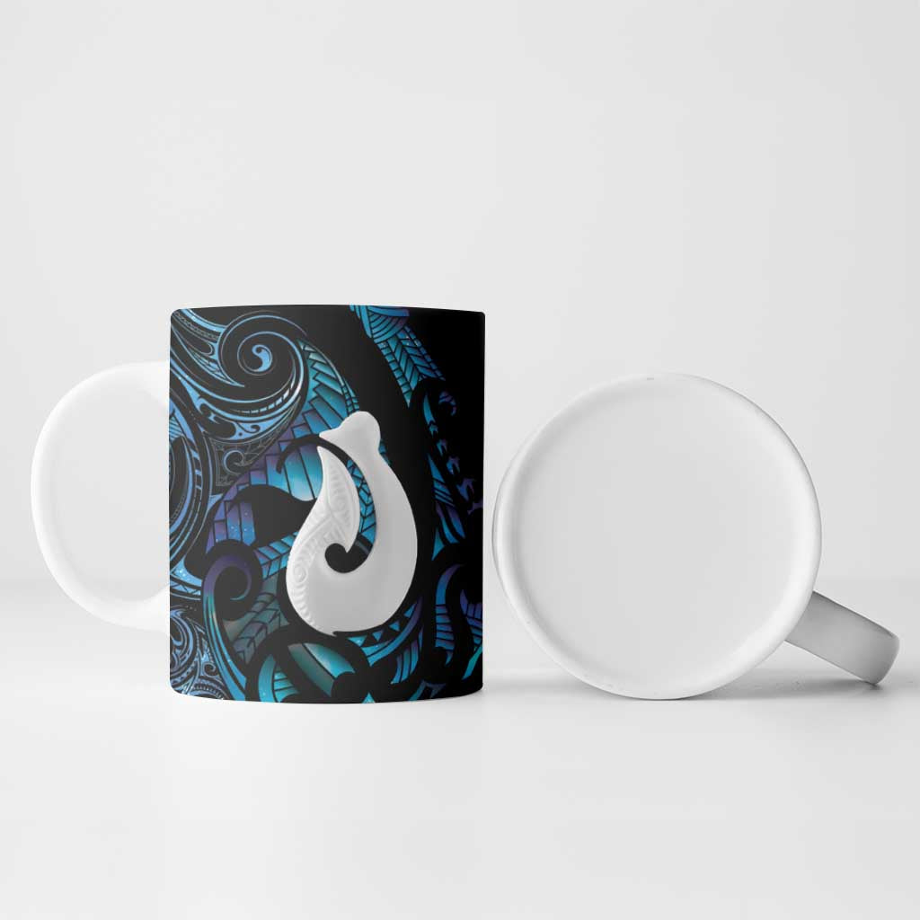 Hei Matau New Zealand Matariki Ceramic Mug NZ Fish Hook Maori Art LT14 - Polynesian Pride