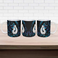 Hei Matau New Zealand Matariki Ceramic Mug NZ Fish Hook Maori Art LT14 - Polynesian Pride