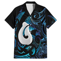 Hei Matau New Zealand Matariki Family Matching Off Shoulder Short Dress and Hawaiian Shirt NZ Fish Hook Maori Art