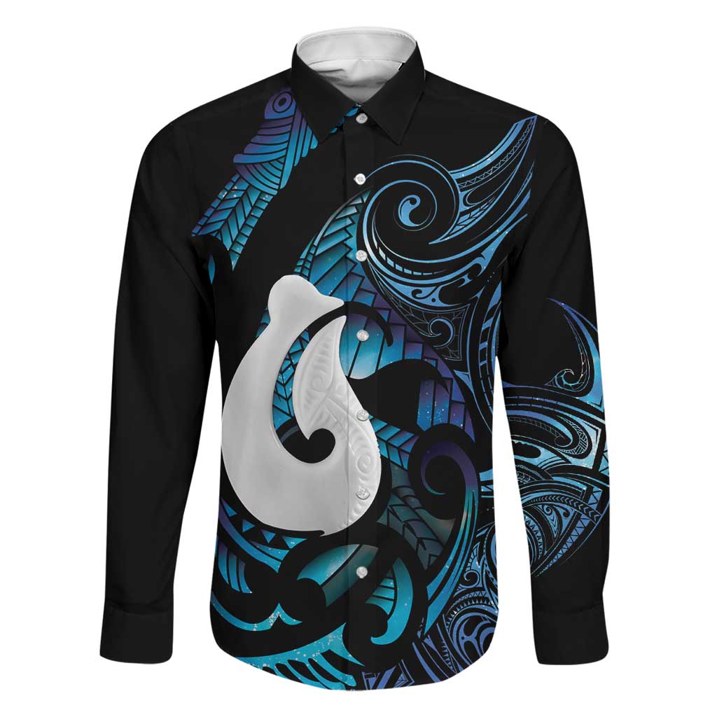 Hei Matau New Zealand Matariki Family Matching Puletasi and Hawaiian Shirt NZ Fish Hook Maori Art