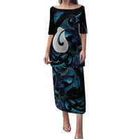 Hei Matau New Zealand Matariki Family Matching Puletasi and Hawaiian Shirt NZ Fish Hook Maori Art