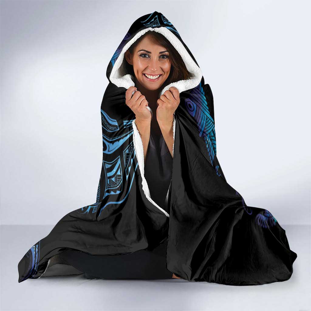 Hei Matau New Zealand Matariki Hooded Blanket NZ Fish Hook Maori Art LT14 - Polynesian Pride